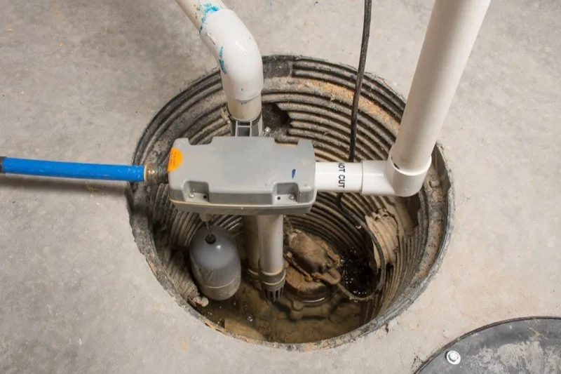 Sump pump and drainage pit inspection